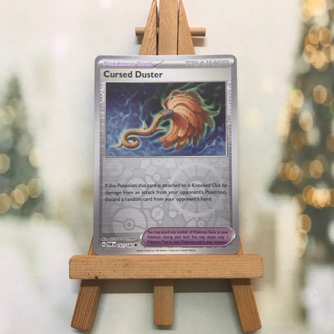 Thẻ hình Pokemon Cursed Duster 161/182 - Lá bài Scarlet&Violet Paradox Rift Uncommon Reverse Holo tiếng Anh chính hãng