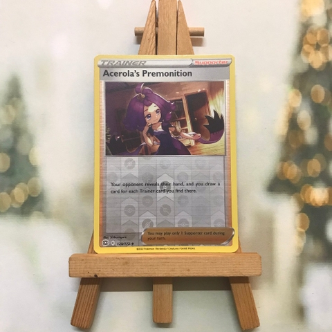 Thẻ hình Pokemon Acerola's Premonition 129/172 - Lá bài Brilliant Stars Uncommon Reverse Holo tiếng Anh chính hãng