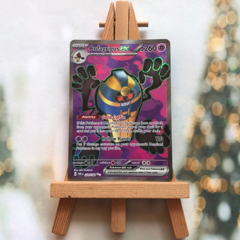 Thẻ hình Pokemon Cofagrigus ex 224/182 - Lá bài Scarlet & Violet: Paradox Rift Full Art Secret Rare tiếng Anh chính hãng