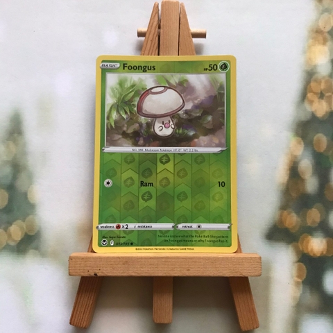 Thẻ hình Pokemon Foongus 011/195 - Lá bài Sword & Shield: Silver Tempest Common Reverse Holo tiếng Anh chính hãng