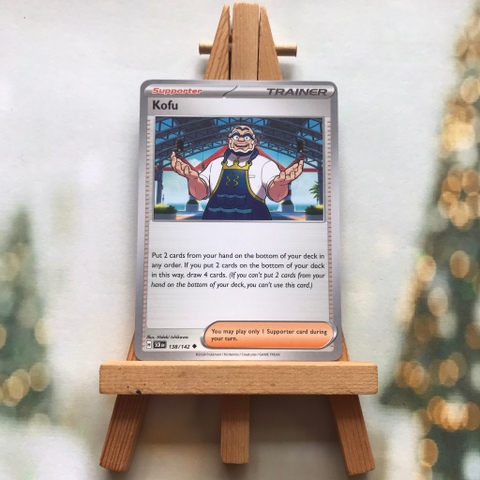 Thẻ hình Pokemon Kofu 138/142 - Lá bài lẻ Stellar Crown Uncommon Reverse Holo tiếng Anh chính hãng