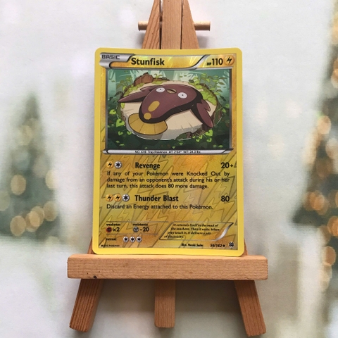 Thẻ hình Pokemon Stunfisk 56/162 - Lá bài lẻ XY: Breakthrough Uncommon Reverse Holo tiếng Anh chính hãng