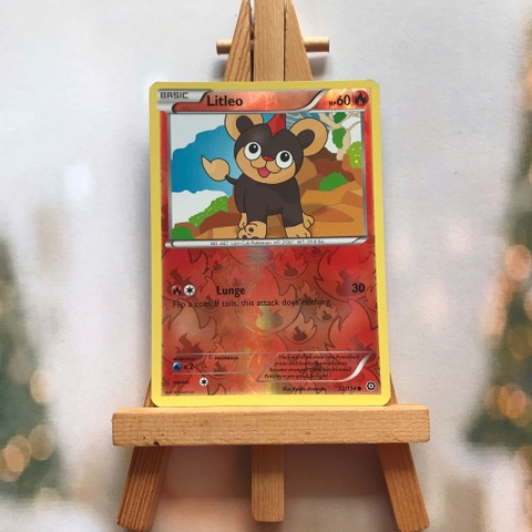 Thẻ hình Pokemon Litleo 22/114 - Lá bài lẻ Steam Siege Common Reverse Holo tiếng Anh chính hãng