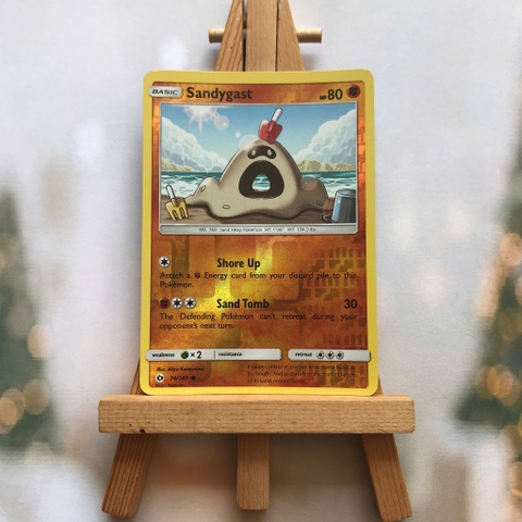 Thẻ hình Pokemon Sandygast 74/149 - Lá bài lẻ Sun & Moon (Base Set) Common Reverse Holo tiếng Anh chính hãng
