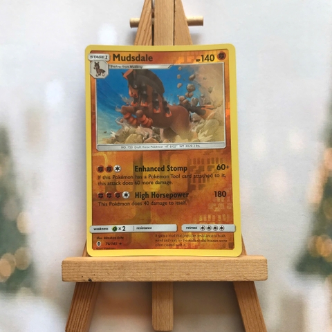 Thẻ hình Pokemon Mudsdale 76/145 - Lá bài lẻ Guardians Rising Rare Reverse Holo tiếng Anh chính hãng