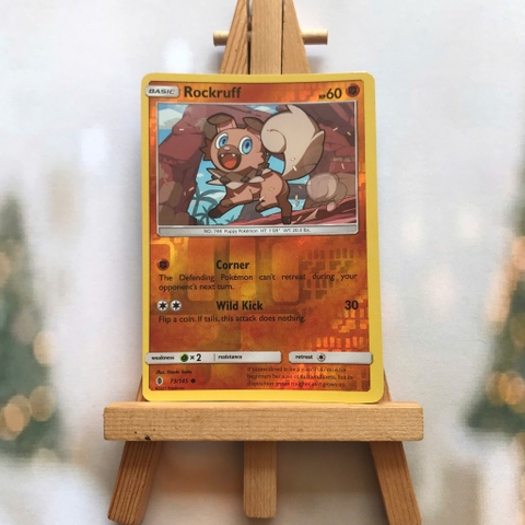 Thẻ hình Pokemon Rockruff 73/145 - Lá bài lẻ Guardians Rising Common Reverse Holo tiếng Anh chính hãng
