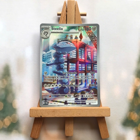 Thẻ hình Pokemon Steelix 208/182 - Lá bài lẻ Paradox Rift Illustration Rare tiếng Anh chính hãng