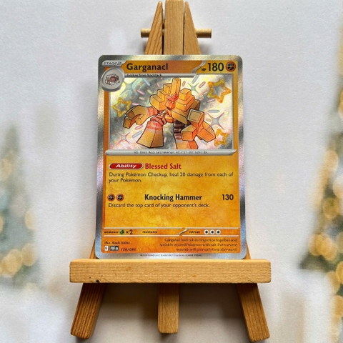 Thẻ hình Pokemon Garganacl 178/091 - Lá bài lẻ Paldean Fates Shiny Rare tiếng Anh chính hãng