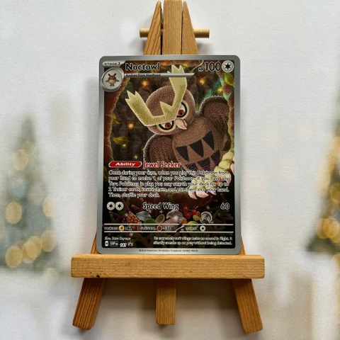 Thẻ hình Pokemon Noctowl SVP141 - Lá bài lẻ Scarlet & Violet Illustration Rare Promo tiếng Anh chính hãng
