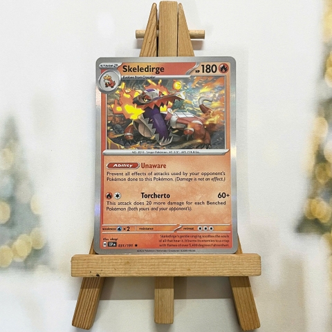Thẻ hình Pokemon Skeledirge 031/191 - Lá bài lẻ Surging Sparks Reverse Holo Rare tiếng Anh chính hãng