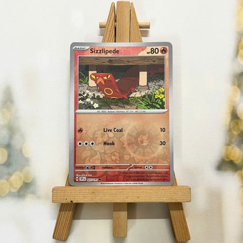Thẻ hình Pokemon Sizzlipede 027/191 - Lá bài lẻ Surging Sparks Common Reverse Holo tiếng Anh chính hãng