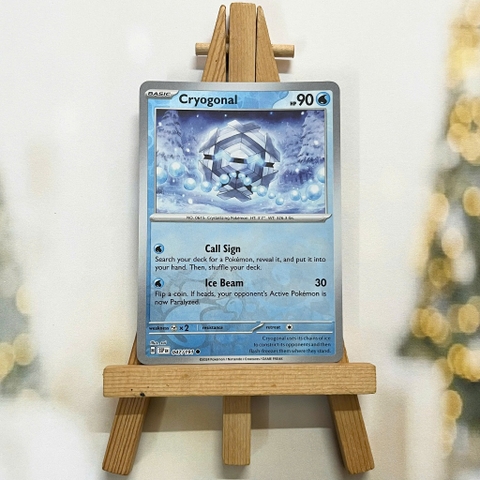Thẻ hình Pokemon Cryogonal 047/191 - Lá bài lẻ Surging Sparks Common Reverse Holo tiếng Anh chính hãng