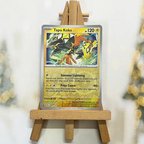 Thẻ hình Pokemon Tapu Koko 065/191 - Lá bài lẻ Surging Sparks Reverse Holo Rare tiếng Anh chính hãng