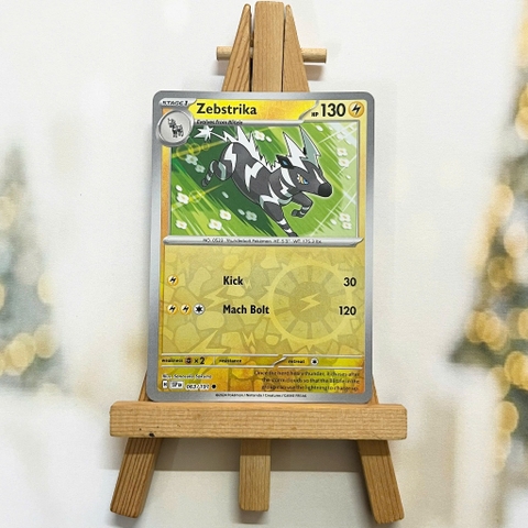 Thẻ hình Pokemon Zebstrika 063/191 - Lá bài lẻ Surging Sparks Common Reverse Holo tiếng Anh chính hãng