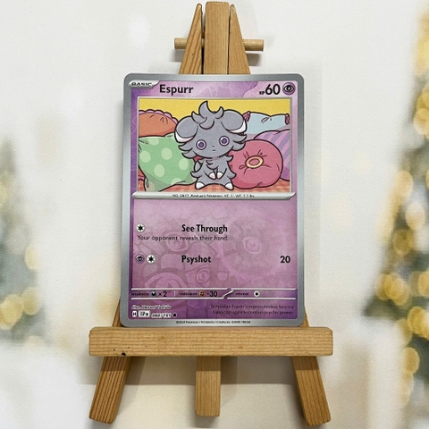 Thẻ hình Pokemon Espurr 084/191 - Lá bài lẻ Surging Sparks Common Reverse Holo tiếng Anh chính hãng