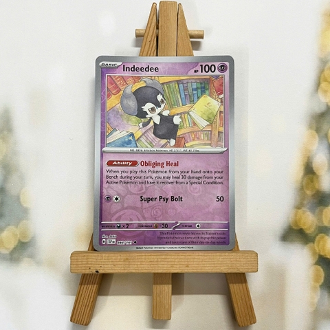 Thẻ hình Pokemon Indeedee 093/191 - Lá bài lẻ Surging Sparks Uncommon Reverse Holo tiếng Anh chính hãng