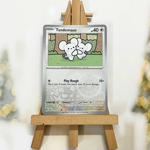 Thẻ hình Pokemon Tandemaus 157/191 - Lá bài lẻ Surging Sparks Common Reverse Holo tiếng Anh chính hãng