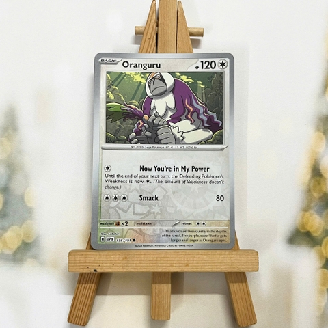 Thẻ hình Pokemon Oranguru 156/191 - Lá bài lẻ Surging Sparks Common Reverse Holo tiếng Anh chính hãng
