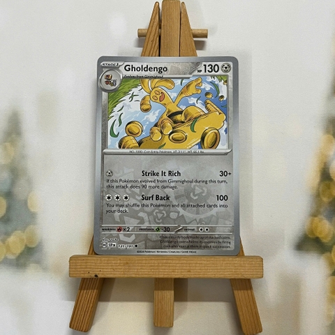 Thẻ hình Pokemon Gholdengo 131/191 - Lá bài lẻ Surging Sparks Uncommon Reverse Holo tiếng Anh chính hãng