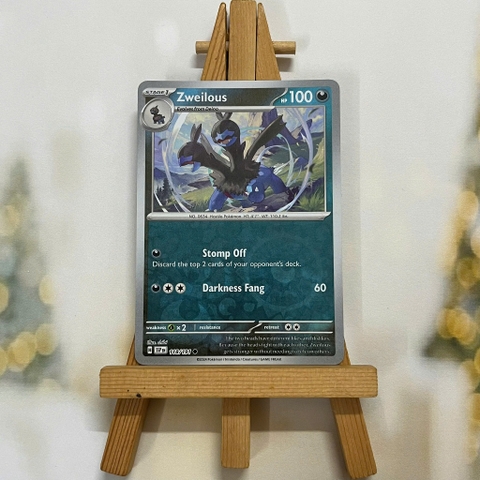 Thẻ hình Pokemon Zweilous 118/191 - Lá bài lẻ Surging Sparks Common Reverse Holo tiếng Anh chính hãng