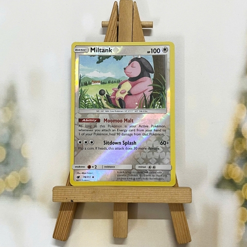 Thẻ hình Pokemon Miltank 78/111 - Lá bài lẻ Sun & Moon: Crimson Invasion Uncommon Reverse Holo tiếng Anh chính hãng