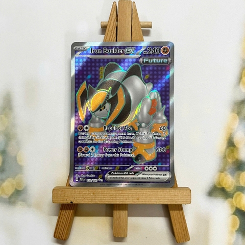 Thẻ hình Pokemon Iron Boulder ex 192/162 - Lá bài lẻ Temporal Forces Full Art Secret Rare tiếng Anh chính hãng