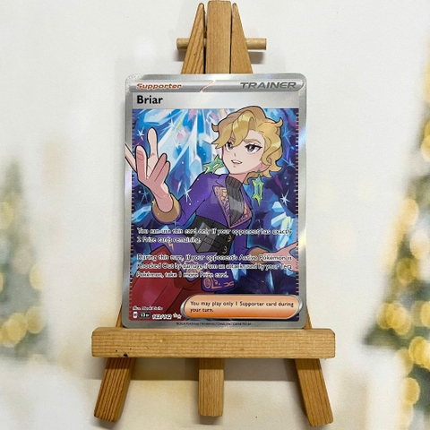 Thẻ hình Pokemon Briar 163/142 - Lá bài lẻ Stellar Crown Full Art Secret Rare tiếng Anh chính hãng