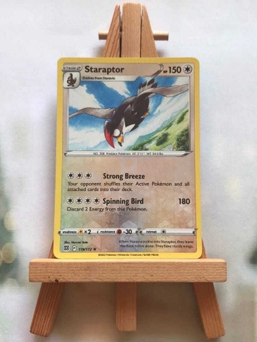 Thẻ hình Pokemon Staraptor 119/172 - Lá bài Brilliant Stars Rare Reverse Holo tiếng Anh