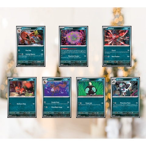 [Reverse 132- Darkness] Thẻ hình Pokemon Hệ bóng tối từ Mega Evolution Base Set Reverse Holo tiếng Anh
