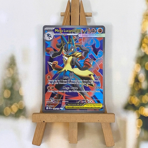Thẻ hình Pokemon Mega Lucario ex 160/132 - Lá bài lẻ Mega Evolution Full Art Ultra Rare tiếng Anh