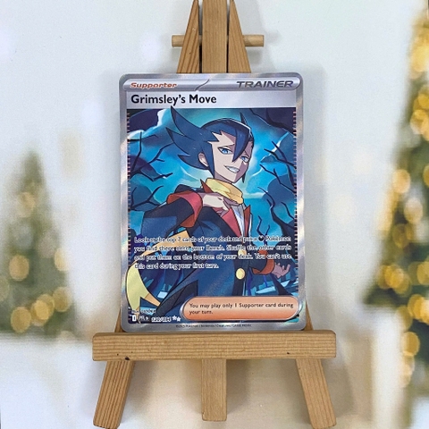 Thẻ hình Pokemon Grimsley's Move 120/094 - Lá bài lẻ Phantasmal Flames Full Art Ultra Rare tiếng Anh