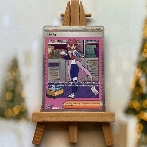 Thẻ hình Pokemon Lacey 175/131 - Lá bài lẻ Prismatic Evolutions Special Illustration Rare tiếng Anh