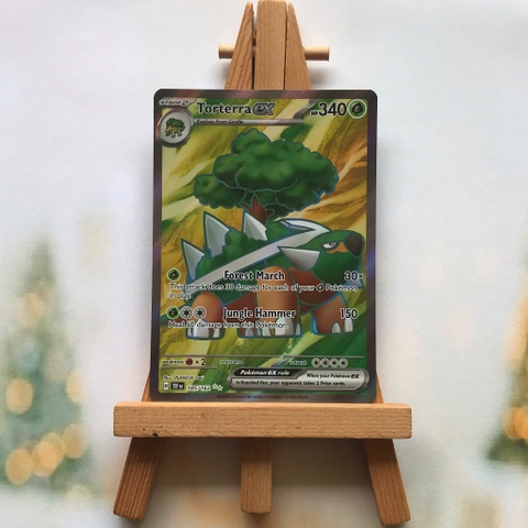 Thẻ hình Pokemon Torterra ex 185/162 - Lá bài lẻ Temporal Forces Full Art Ultra Rare tiếng Anh chính hãng