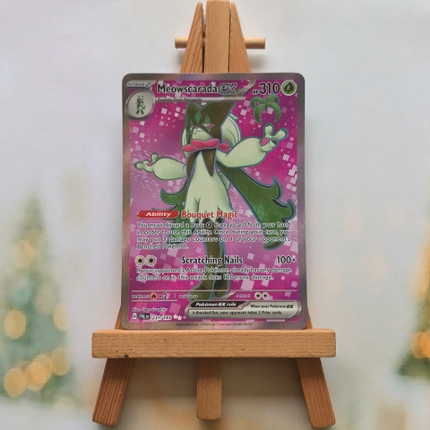 Thẻ hình Pokemon Meowscarada ex 231/193 - Lá bài lẻ Paldea Evolved Full Art Ultra Rare tiếng Anh