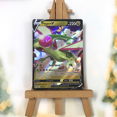Thẻ hình Pokemon Flygon V 106/172 - Lá bài lẻ Brilliant Stars Ultra Rare tiếng Anh chính hãng
