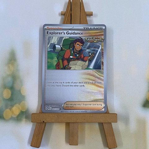 Thẻ hình Pokemon Explorer's Guidance 107/131 - Lá bài lẻ Prismatic Evolutions Uncommon Reverse Holo tiếng Anh chính hãng