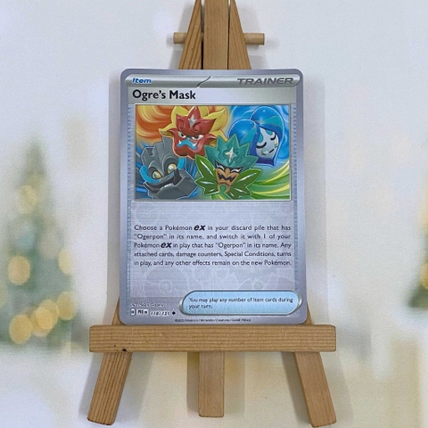 Thẻ hình Pokemon Ogre's Mask 118/131 - Lá bài lẻ Prismatic Evolutions Uncommon Reverse Holo tiếng Anh chính hãng