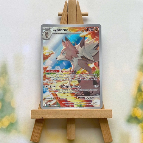 Thẻ hình Pokemon Lycanroc 166/159 - Lá bài lẻ Journey Together Illustration Rare tiếng Anh chính hãng