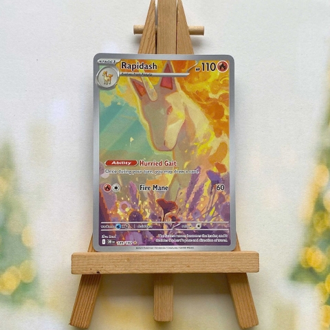 Thẻ hình Pokemon Rapidash 189/182 - Lá bài lẻ Destined Rivals Illustration Rare tiếng Anh chính hãng