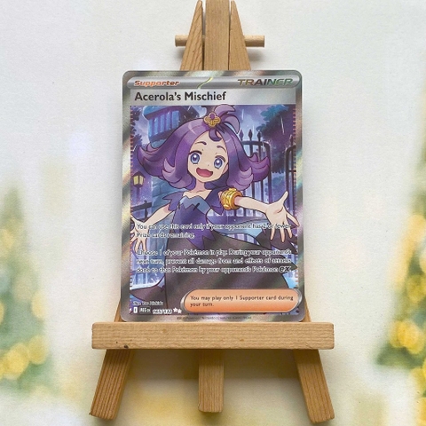 Thẻ hình Pokemon Acerola's Mischief 165/132 - Lá bài lẻ Mega Evolution Full Art Ultra Rare tiếng Anh chính hãng
