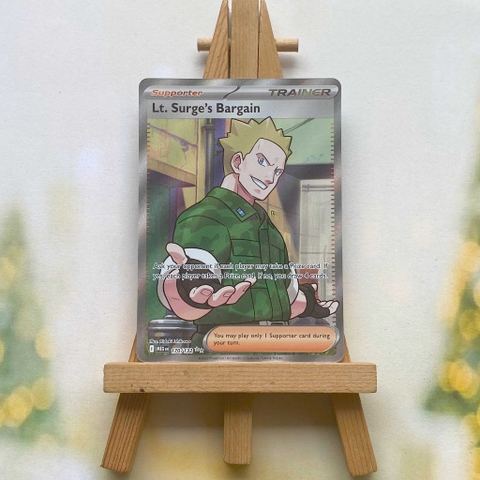 Thẻ hình Pokemon Lt. Surge's Bargain 170/132 - Lá bài lẻ Mega Evolution Illustration Rare tiếng Anh chính hãng