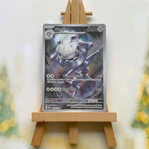 Thẻ hình Pokemon Steelix 150/132 - Lá bài lẻ Mega Evolution Illustration Rare tiếng Anh chính hãng