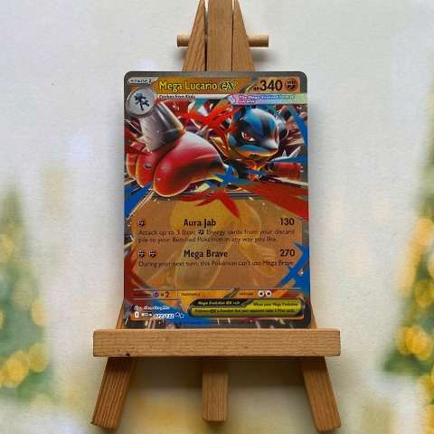 Thẻ hình Pokemon Mega Lucario ex 077/132 - Lá bài lẻ Mega Evolution Ultra Rare tiếng Anh chính hãng