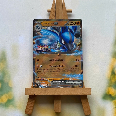 Thẻ hình Pokemon Lucario ex 051/131 - Lá bài lẻ Prismatic Evolutions Ultra Rare tiếng Anh chính hãng