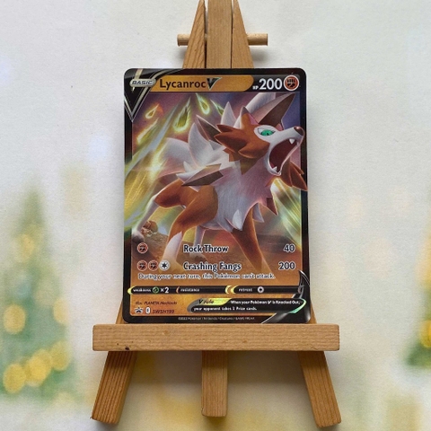Thẻ hình Pokemon Lycanroc V SWSH199 - Lá bài lẻ Sword & Shield Promo tiếng Anh chính hãng