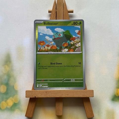 Thẻ hình Pokemon Bulbasaur 001/132 - Lá bài lẻ Mega Evolution Common Reverse Holo tiếng Anh chính hãng