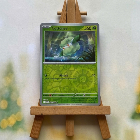 Thẻ hình Pokemon Cottonee 004/086 - Lá bài lẻ White Flare Common Reverse Holo tiếng Anh chính hãng