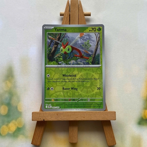 Thẻ hình Pokemon Yanma 002/182 - Lá bài lẻ Destined Rivals Common Reverse Holo tiếng Anh chính hãng