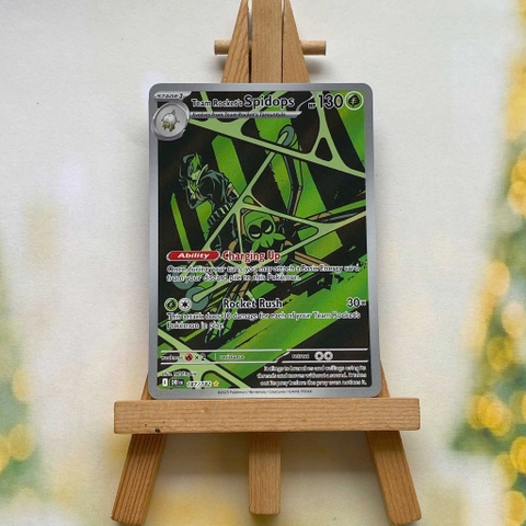 Thẻ hình Pokemon Team Rocket's Spidops 187/182 - Lá bài lẻ Destined Rivals Illustration Rare tiếng Anh chính hãng