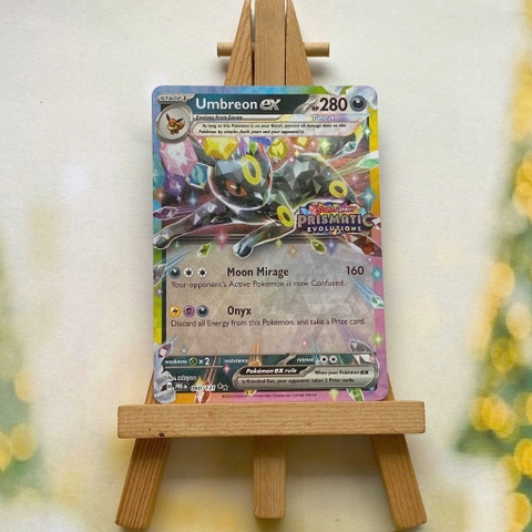 Thẻ hình Pokemon Umbreon ex (Prismatic Evolutions Stamp) 060/131 - Lá bài lẻ Miscellaneous Cards & Products Double Rare tiếng Anh chính hãng